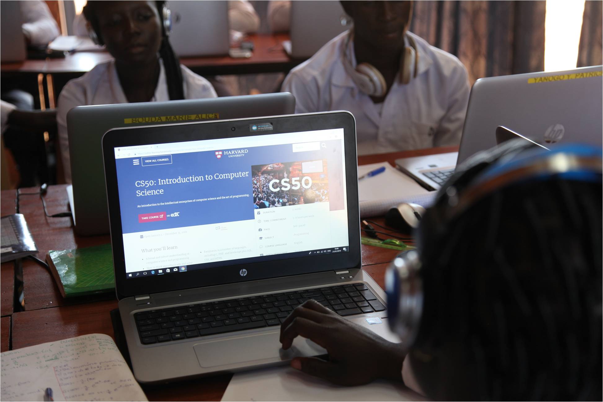 Étudiants en apprentissage